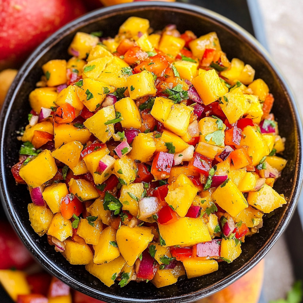 Recipe preparation for Mango Salsa