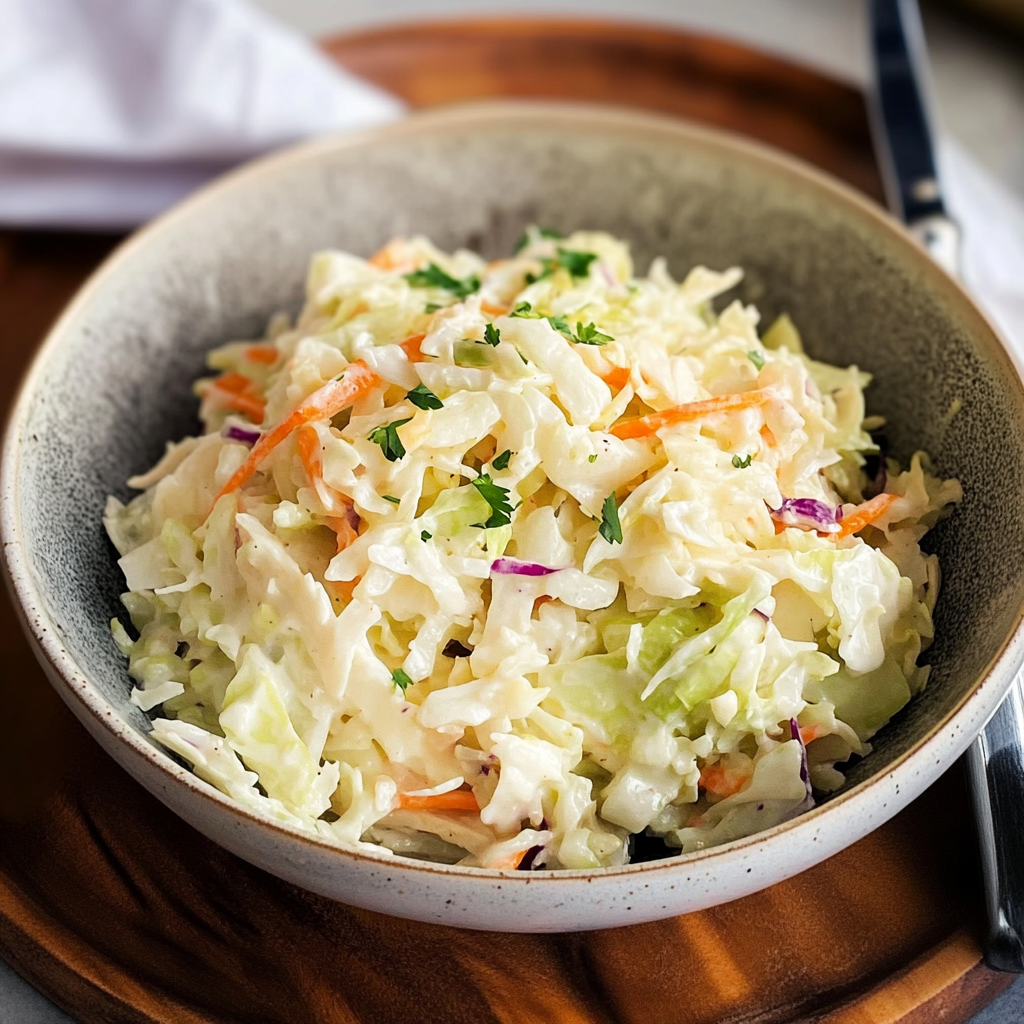 Recipe preparation for Sweet Coleslaw