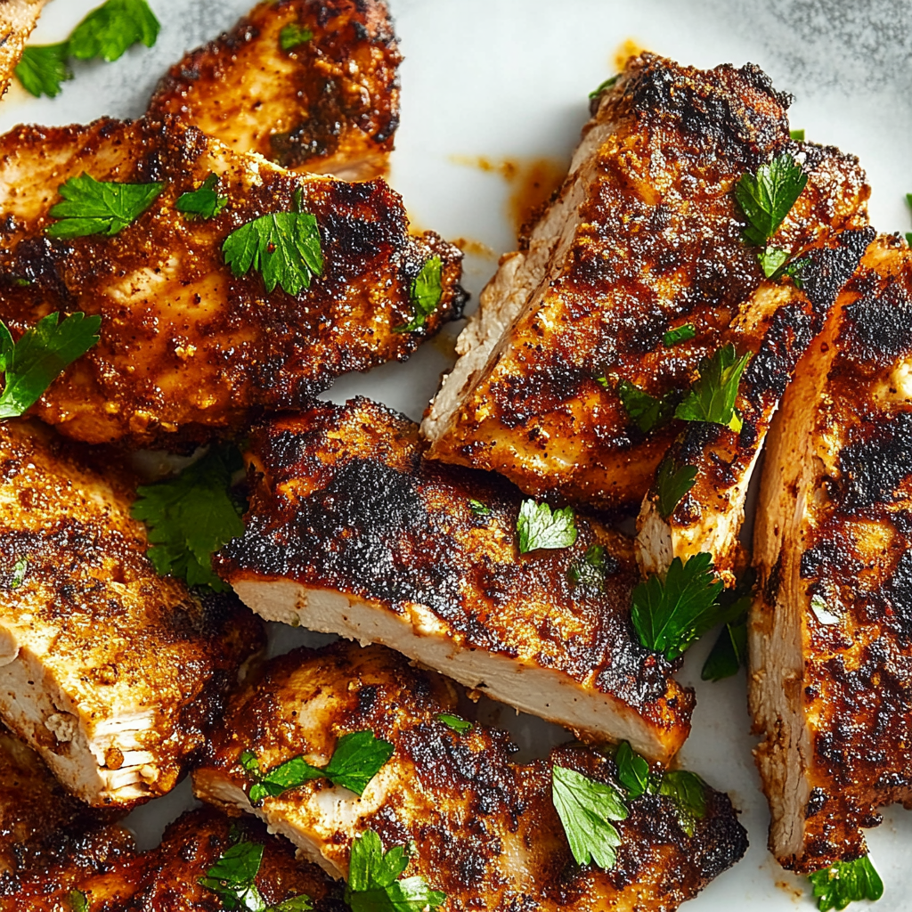 Recipe preparation for Blackened Chicken