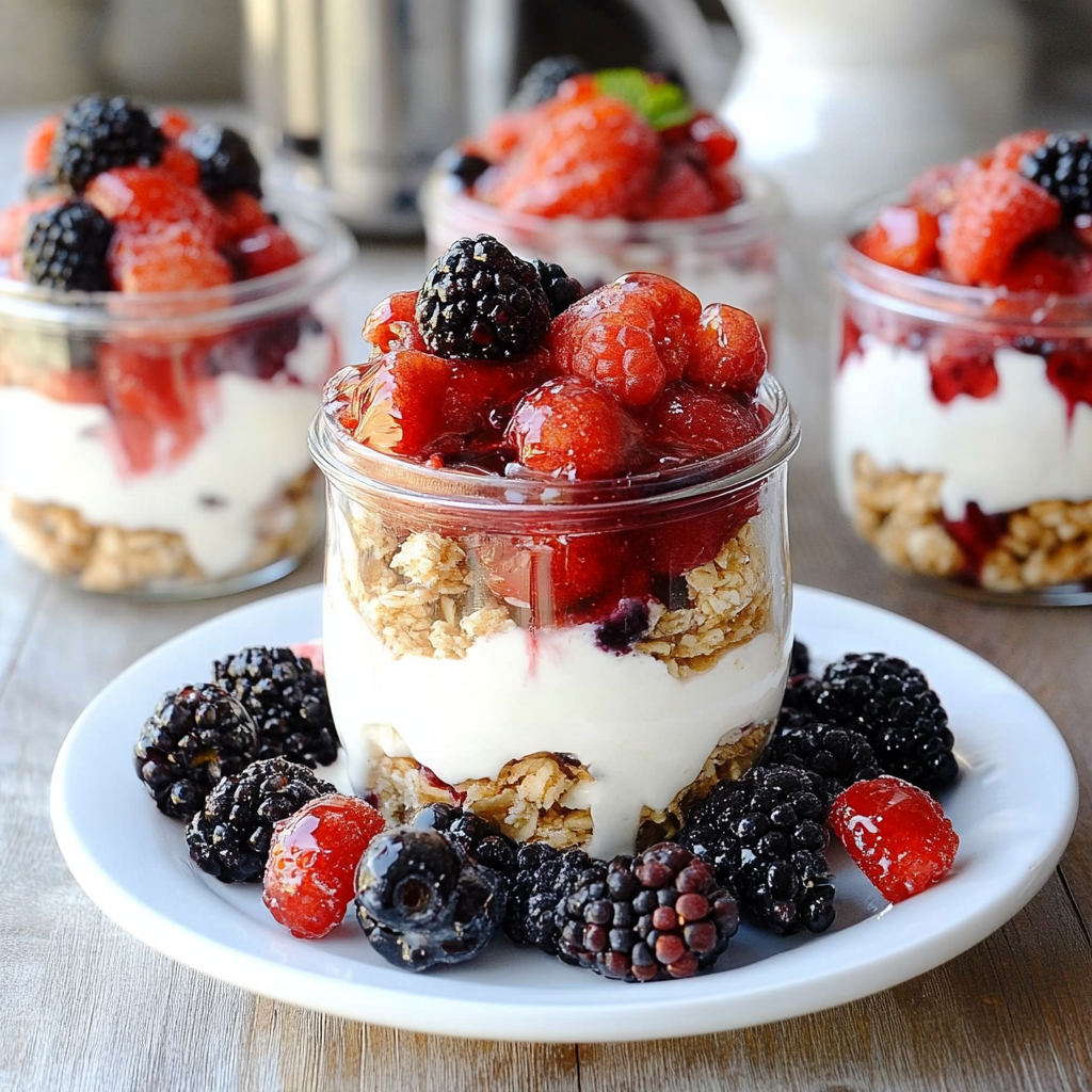 Recipe preparation for Fruity Yogurt Parfaits – Sweet School Lunch Ideas
