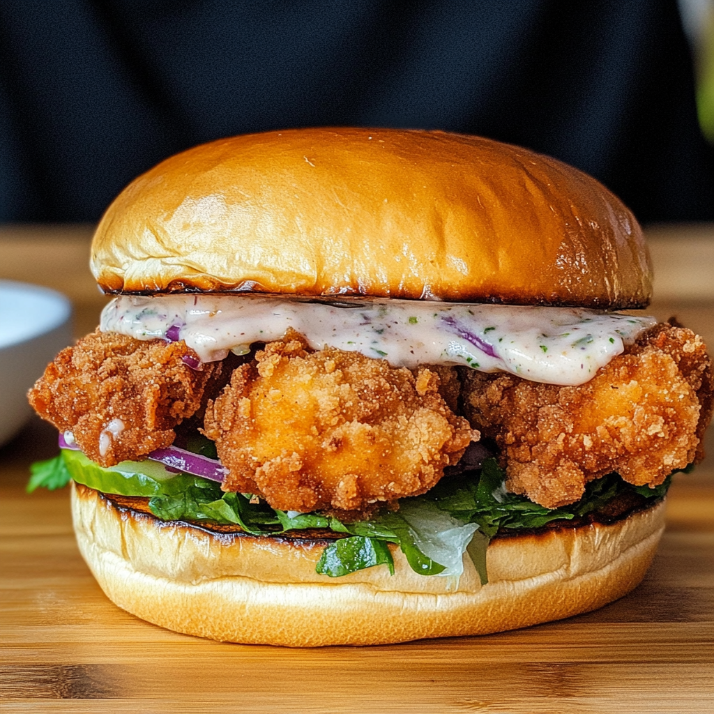 Recipe preparation for Chicken Sandwich