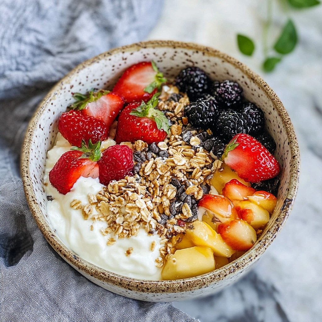 Recipe preparation for Protein Yogurt Bowl