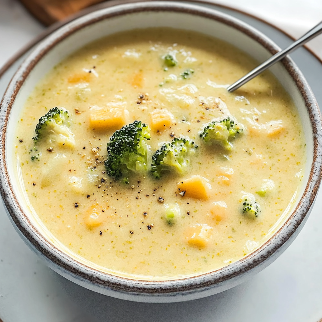 Recipe preparation for broccoli and cheddar soup