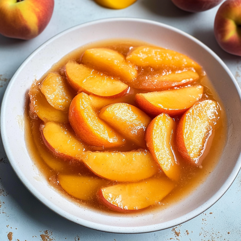 Recipe preparation for Peach Pie Filling