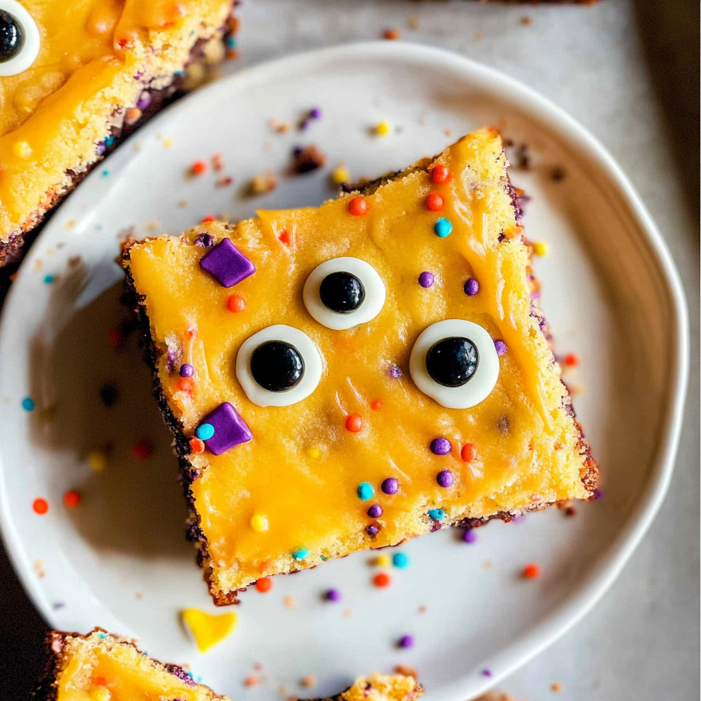 Recipe preparation for Halloween Sugar Cookie Bars
