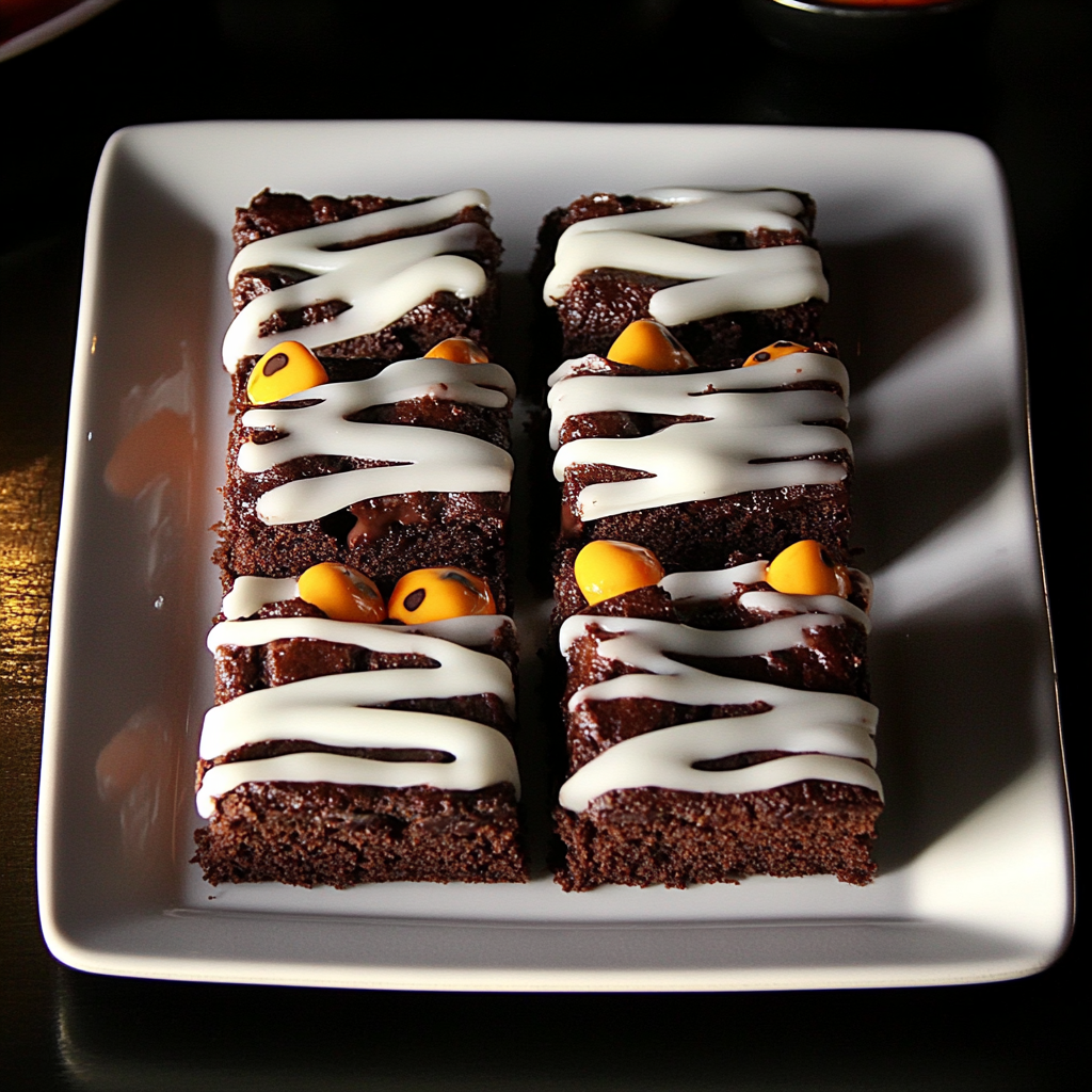 Recipe preparation for Deliciously Spooky Halloween Brownies to Bake