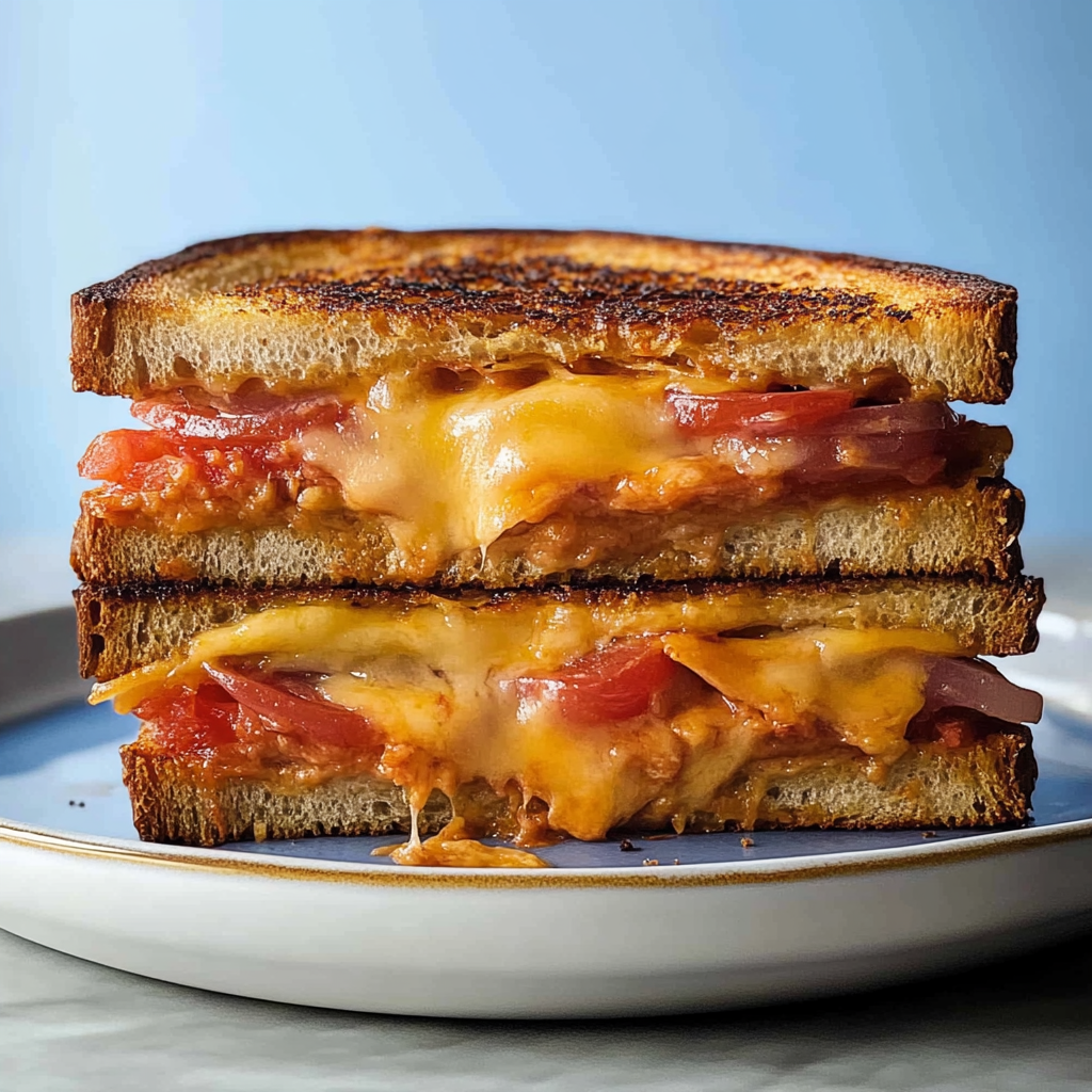 Recipe preparation for The Ultimate Grilled Cheese Sandwich