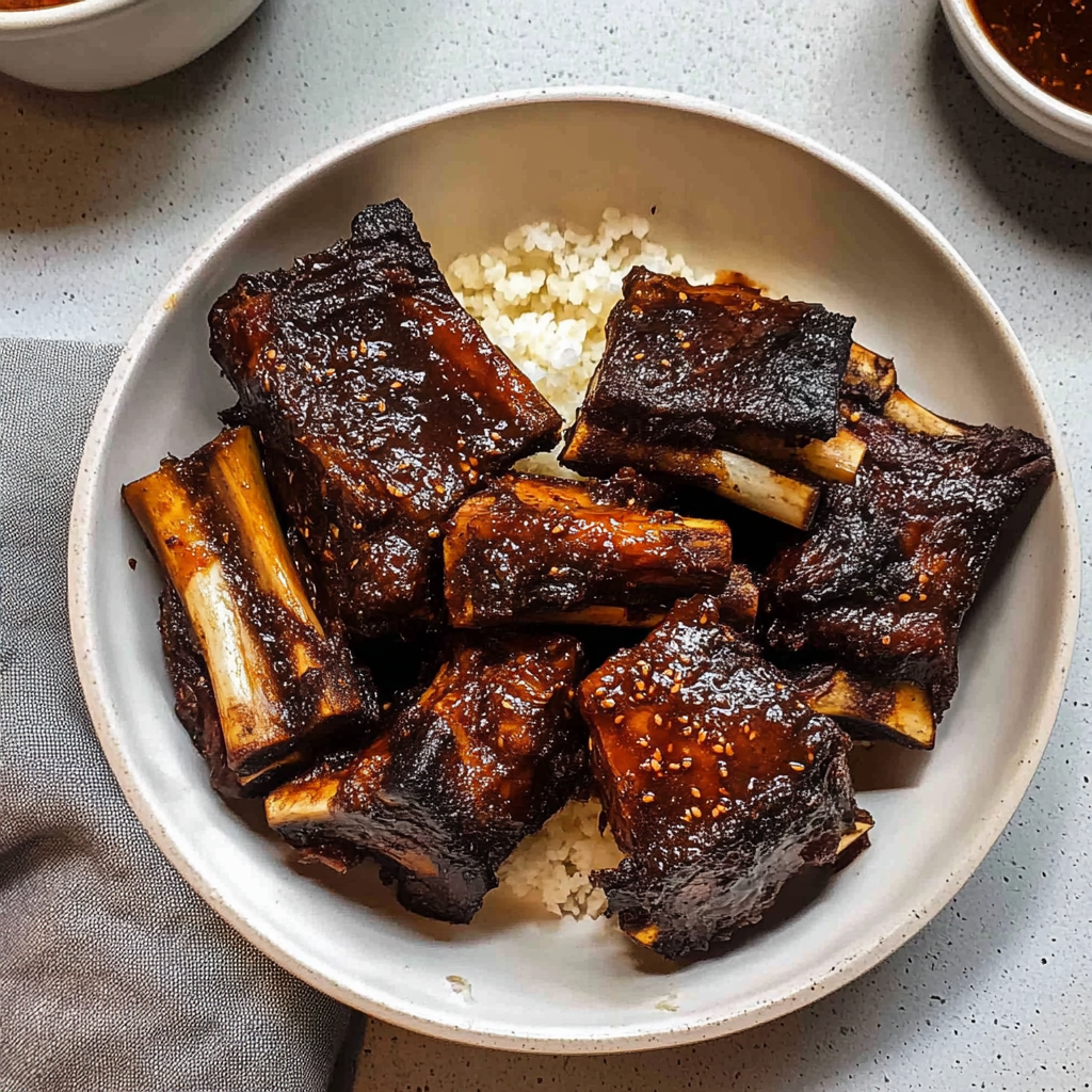 Recipe preparation for Easy Beef Short Ribs in a Crock Pot