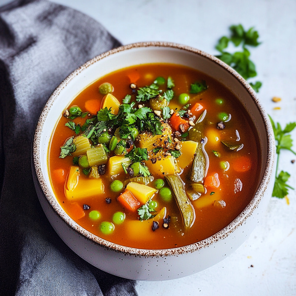 Recipe preparation for Vegetable Soup
