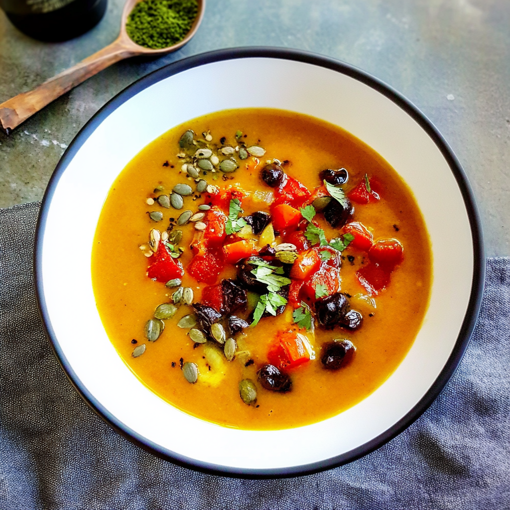 Recipe preparation for Anti-Inflammatory Veggie Soup Wit