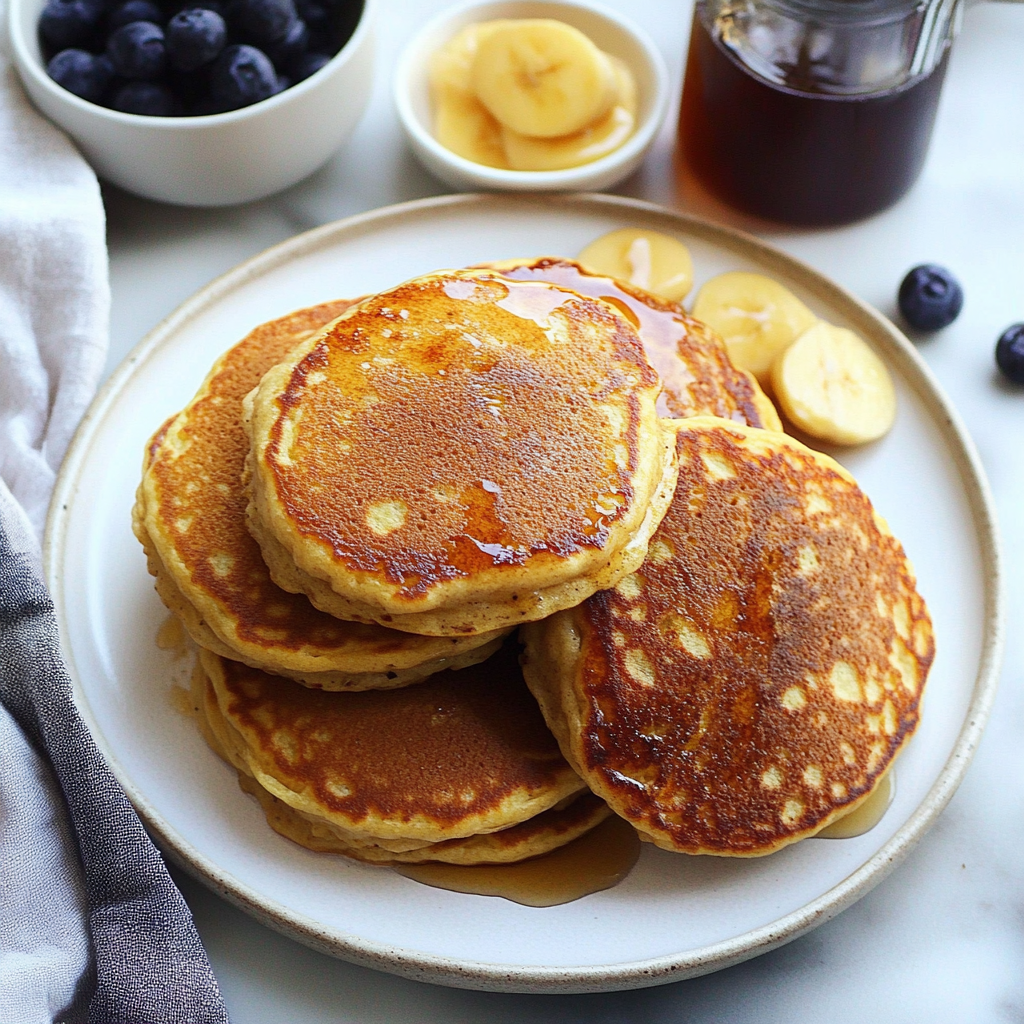 Recipe preparation for Fluffy Almond Flour Pancakes