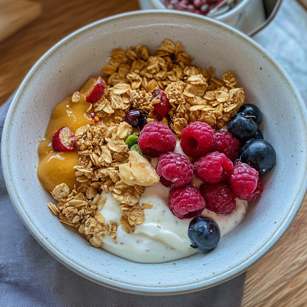 Recipe preparation for Protein Yogurt Bowl