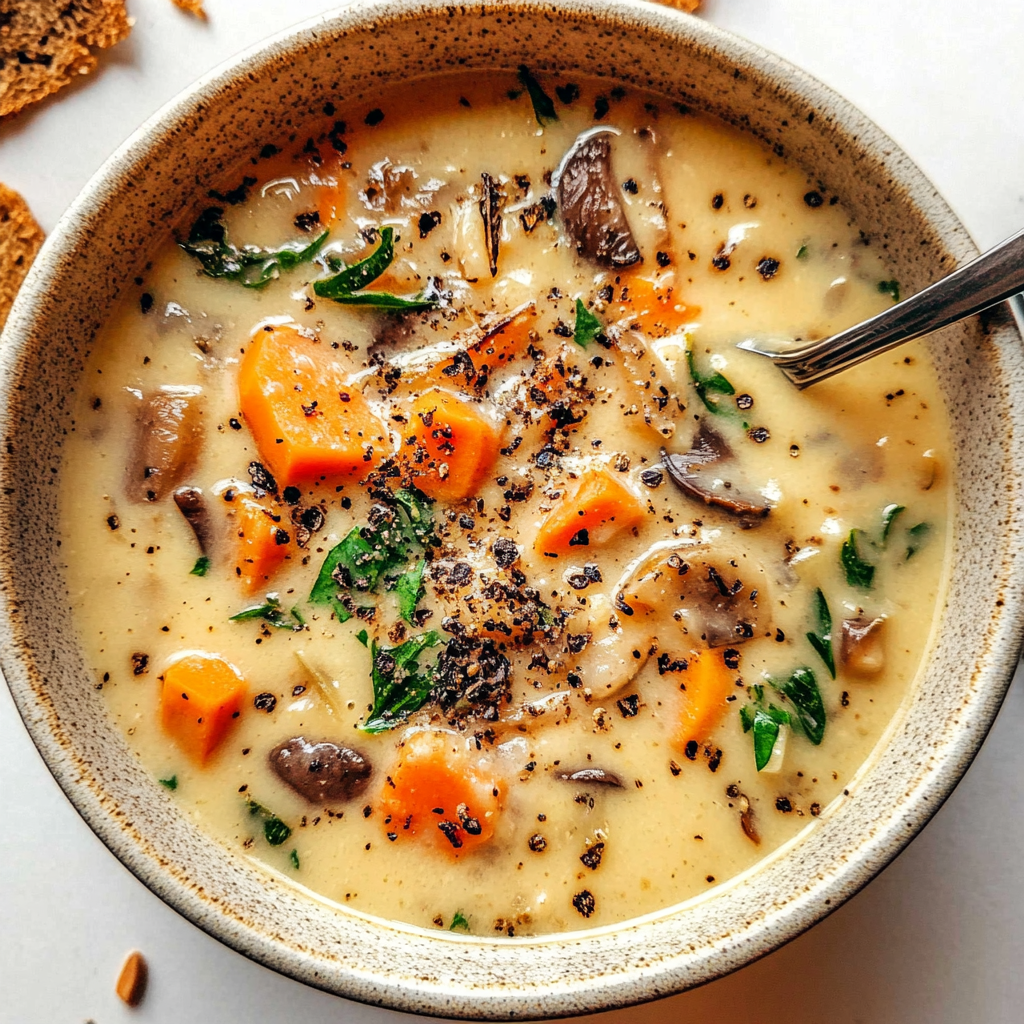 Recipe preparation for Cozy Autumn Wild Rice Soup