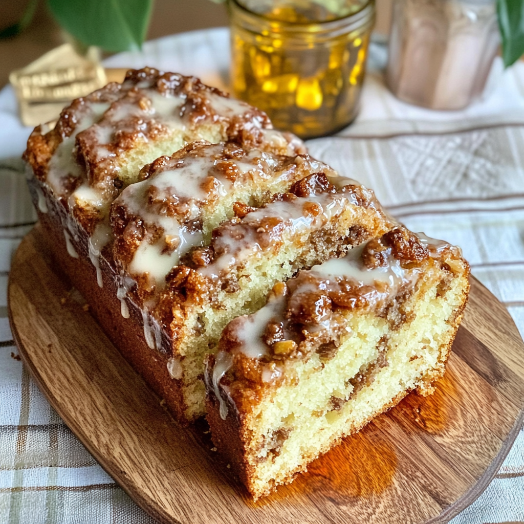 Recipe preparation for Spiced Apple Fritter Bread