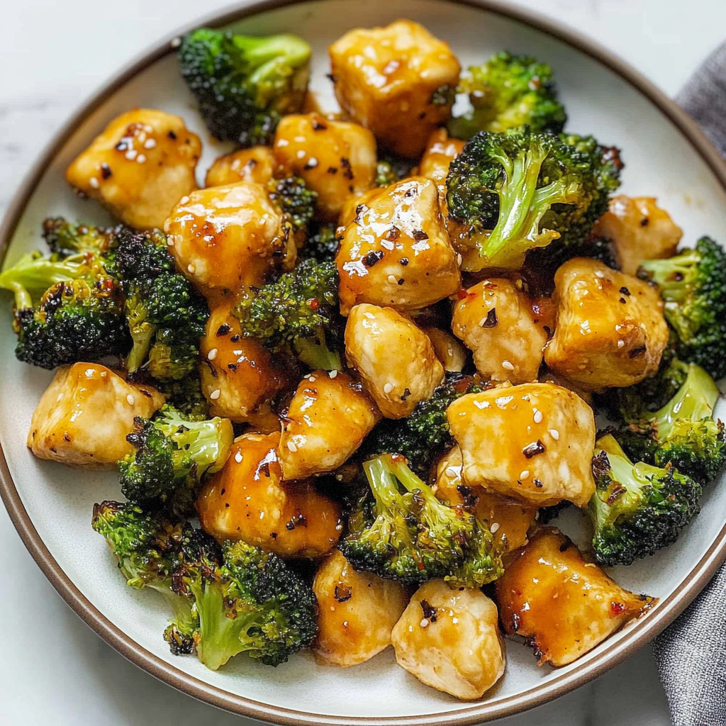 Recipe preparation for Air Fryer Chicken Bites and Broccoli