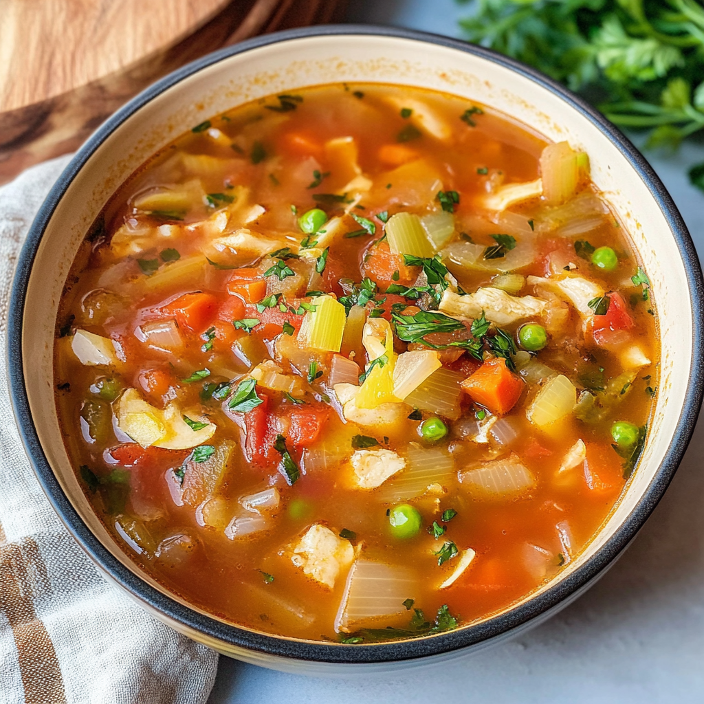 Recipe preparation for Hearty Vegetable Soup for Everyone