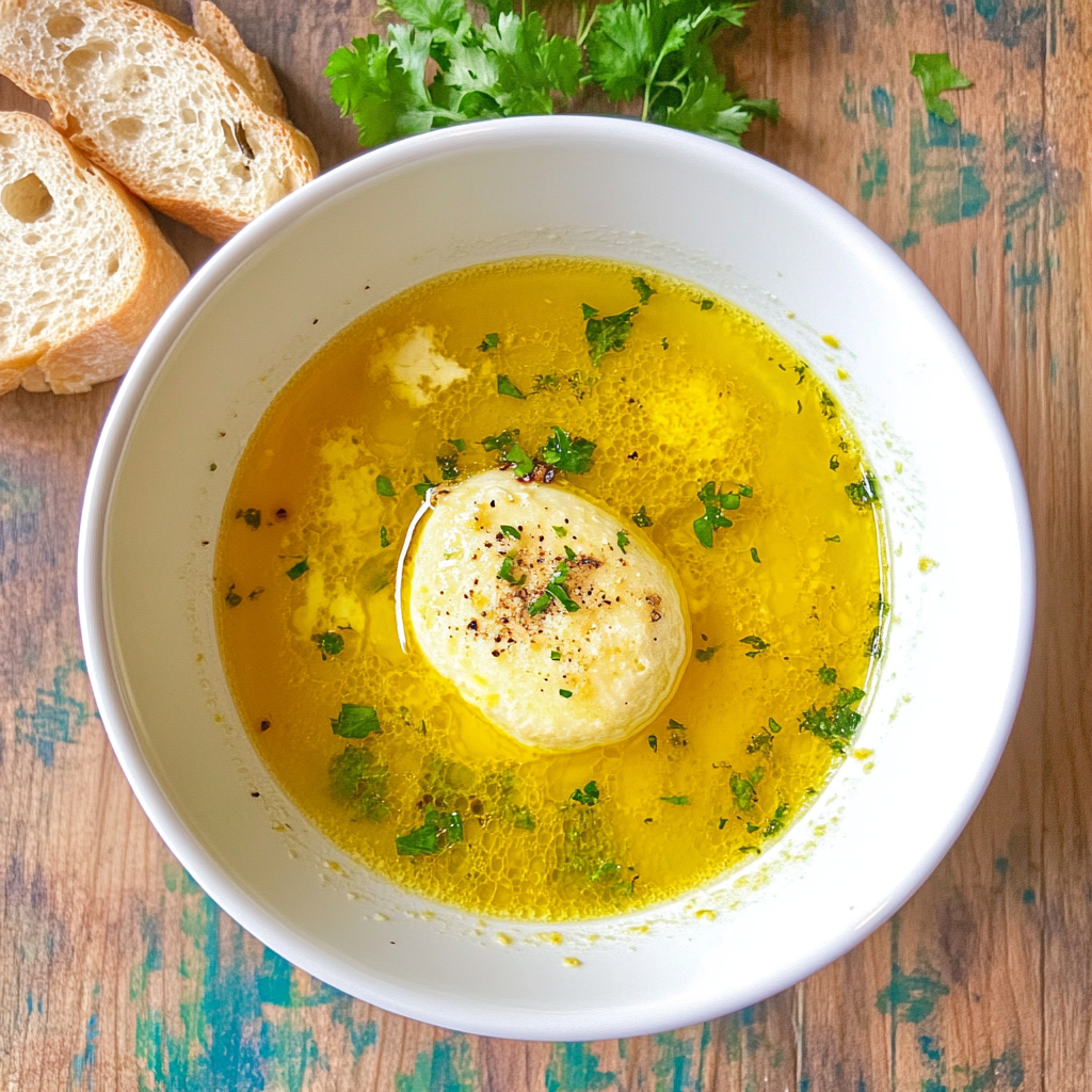 Recipe preparation for Egg & Garlic Soup