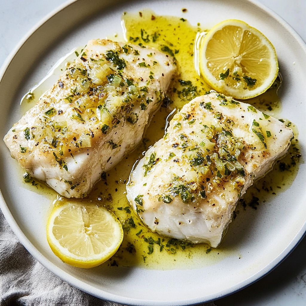 Recipe preparation for Garlic Butter Baked Cod