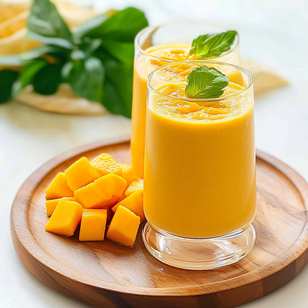 Recipe preparation for Orange‑Mango Smoothie