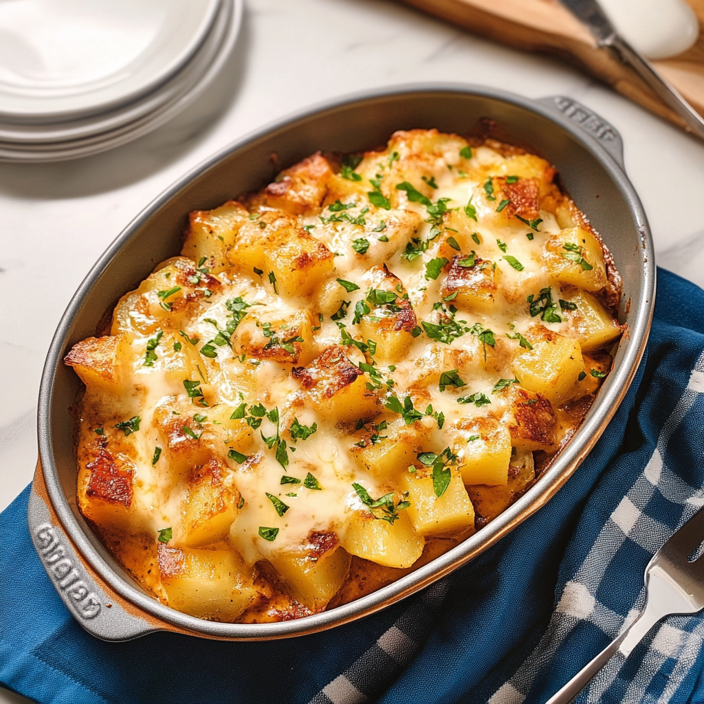 Recipe preparation for Mississippi Mud Potatoes