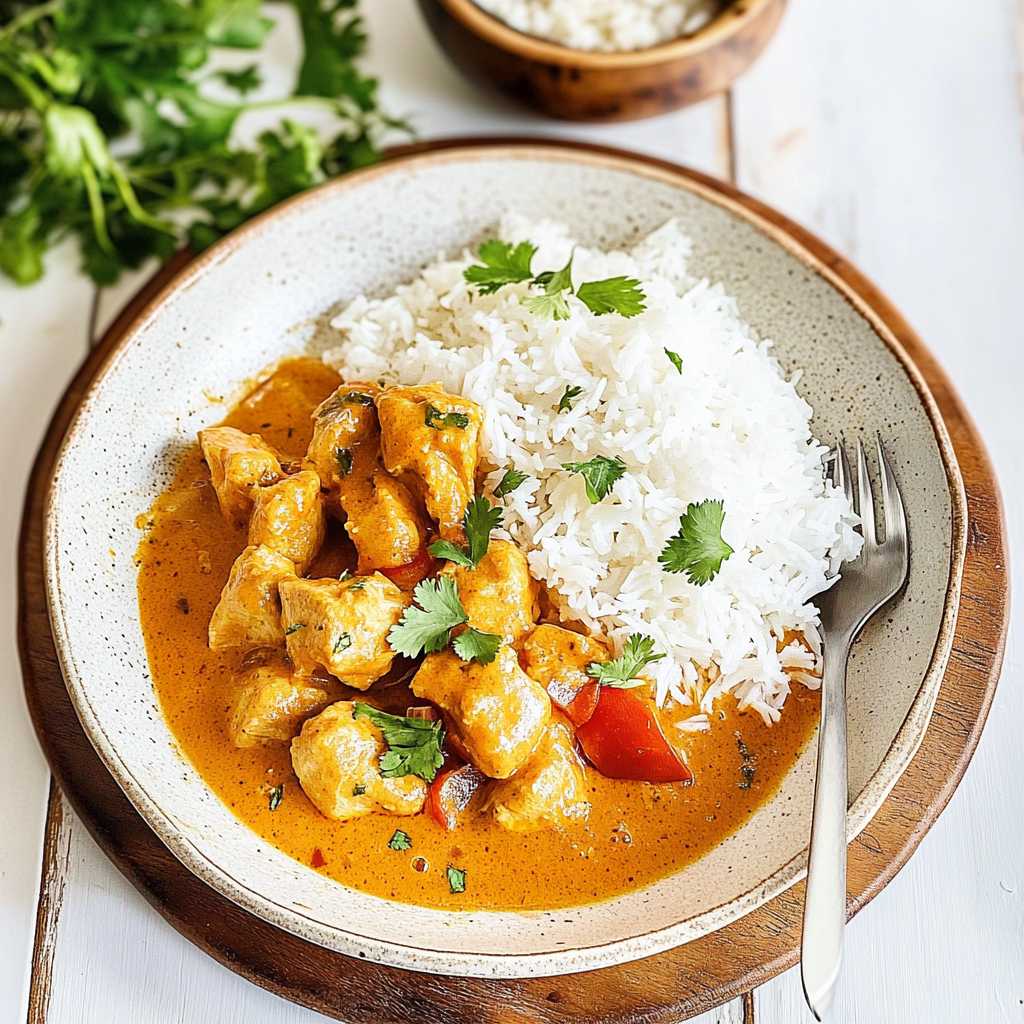 Recipe preparation for Coconut Chicken Curry Recipe