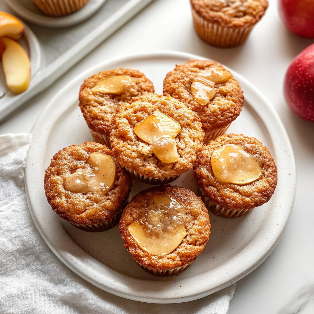 Recipe preparation for Deliciously Healthy Apple Cinnamon Greek Yogurt Muffins Recipe
