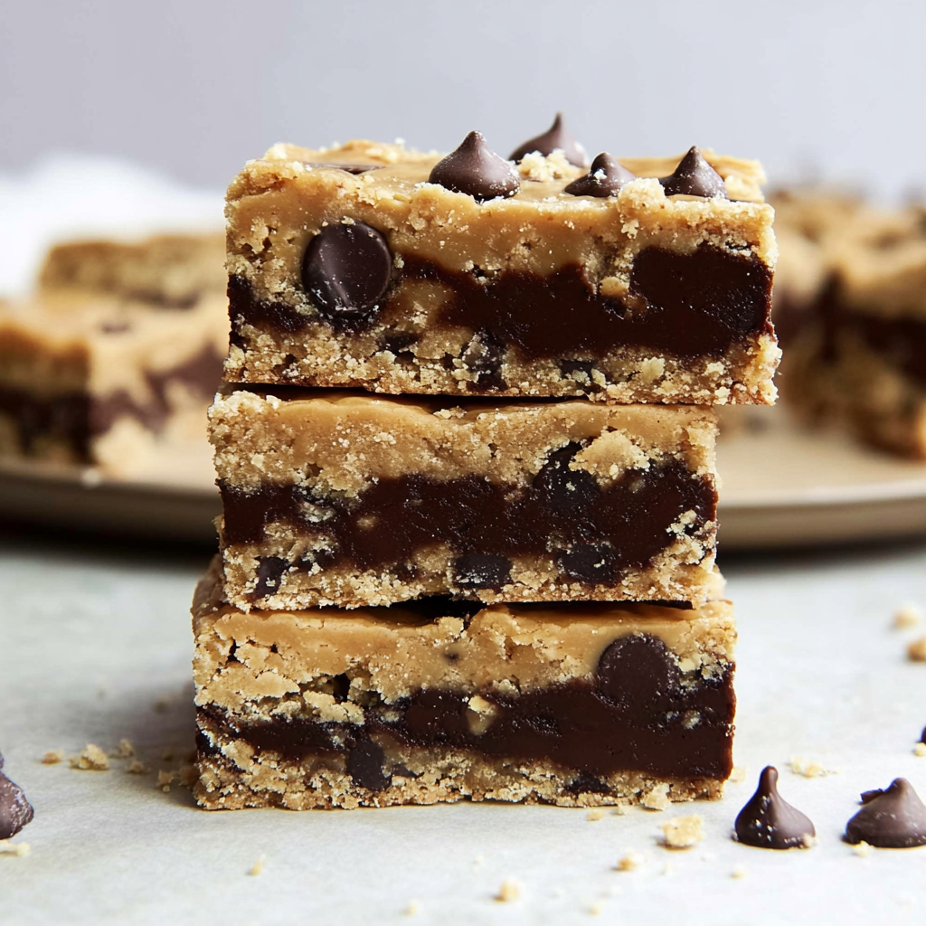 Recipe preparation for Healthy No Bake Cookie Dough Bars