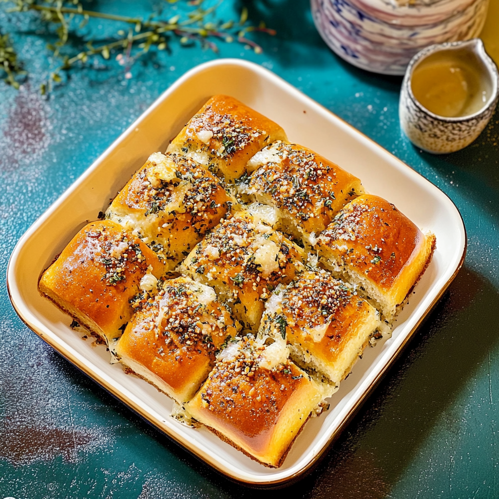 Recipe preparation for Garlic Butter Bread Rolls
