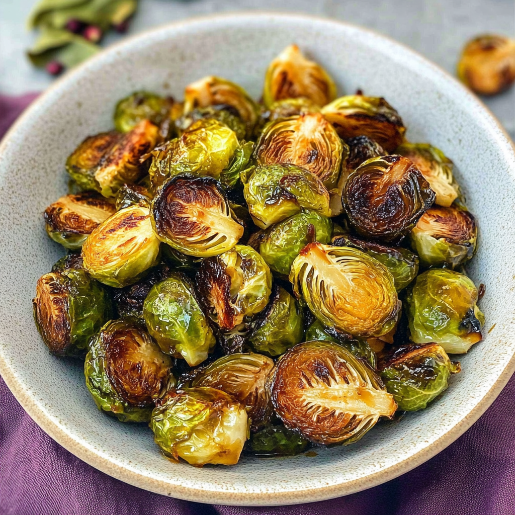 Recipe preparation for Honey Balsamic Brussels Sprouts