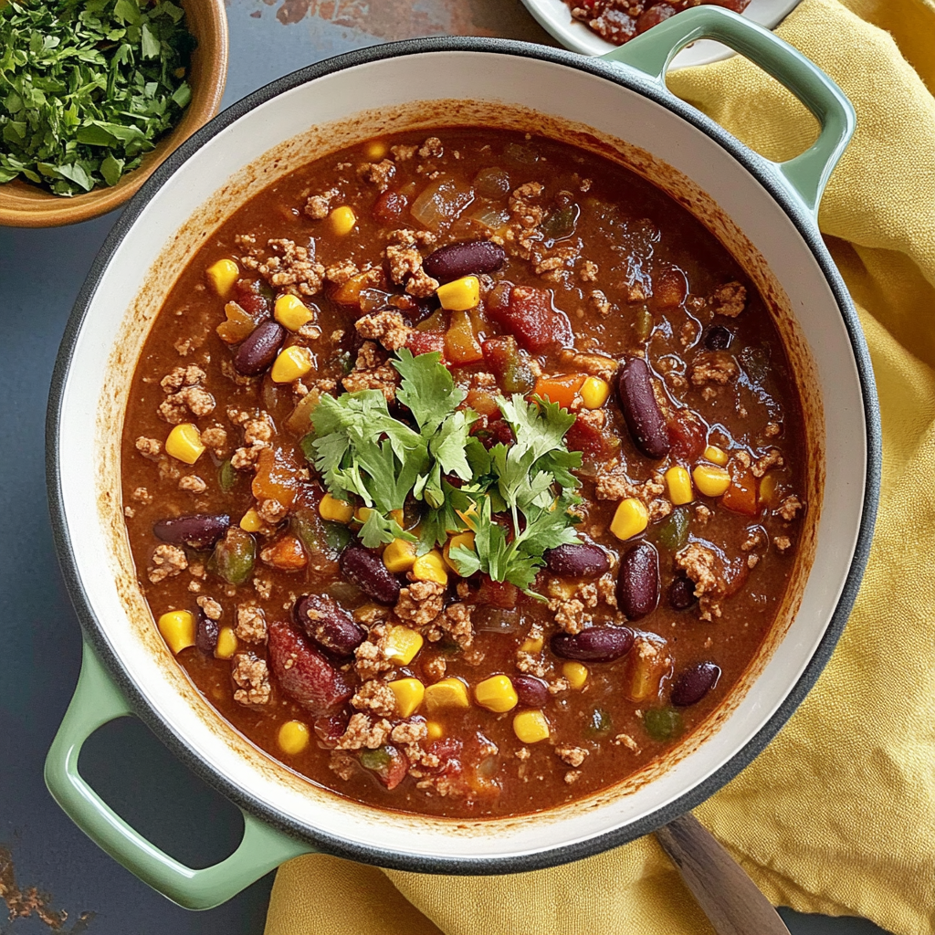 Recipe preparation for Ground Turkey Chili