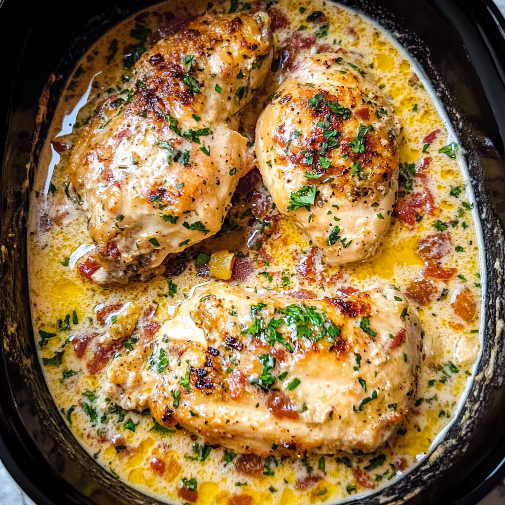 Recipe preparation for Crock Pot Marry Me Chicken