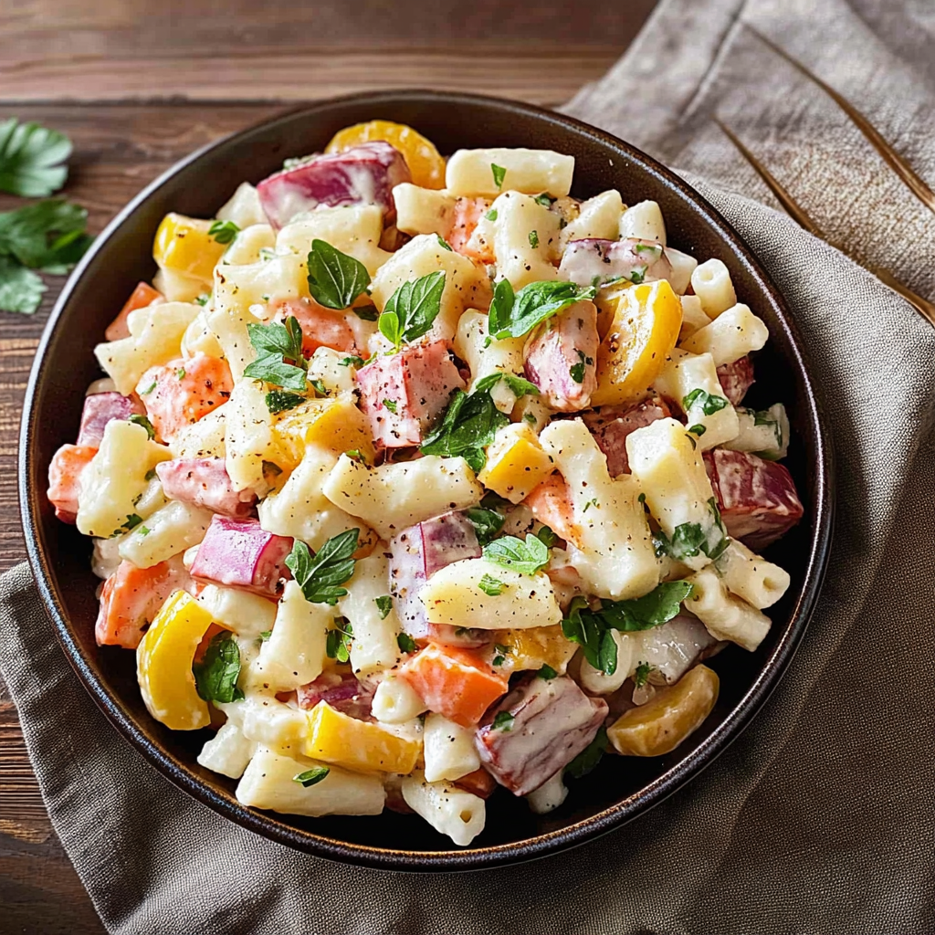 Recipe preparation for Creamy Vegetable Salad