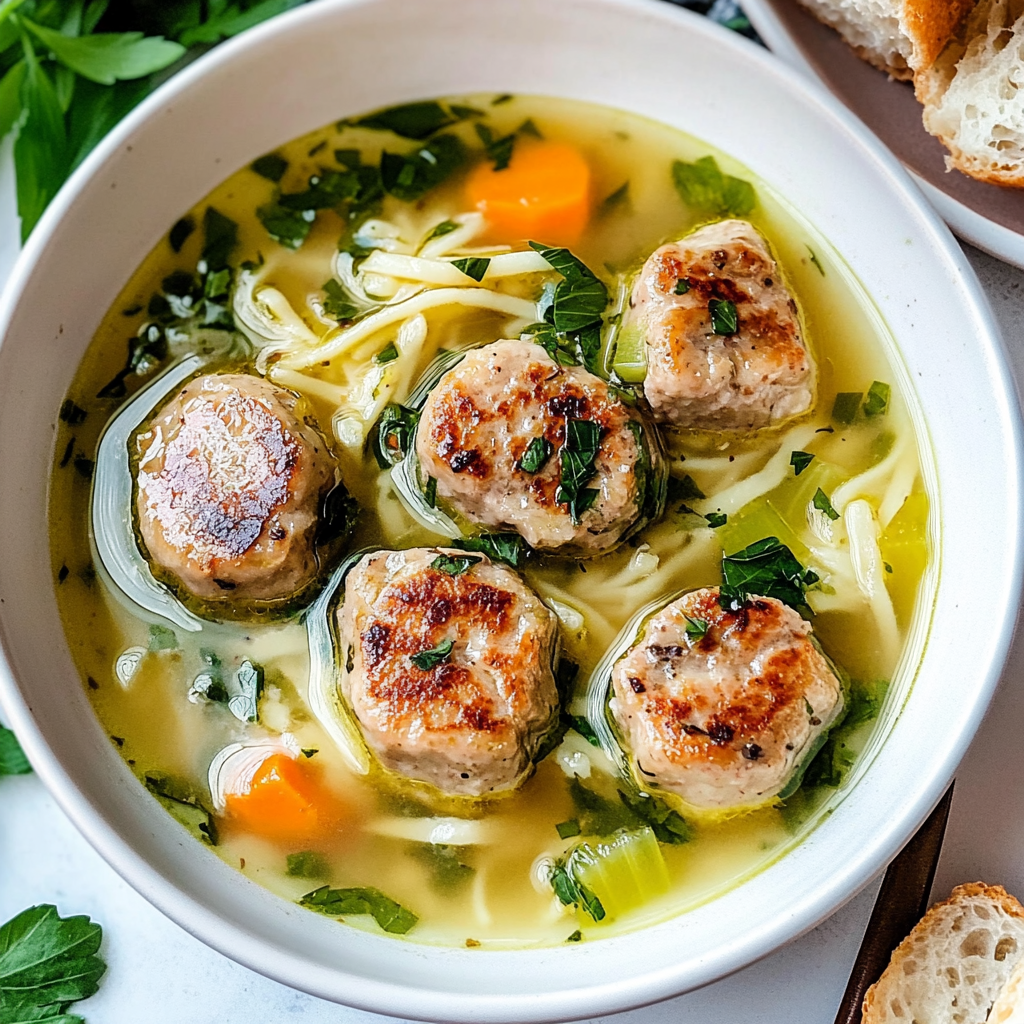 Recipe preparation for Easy Italian Wedding Soup