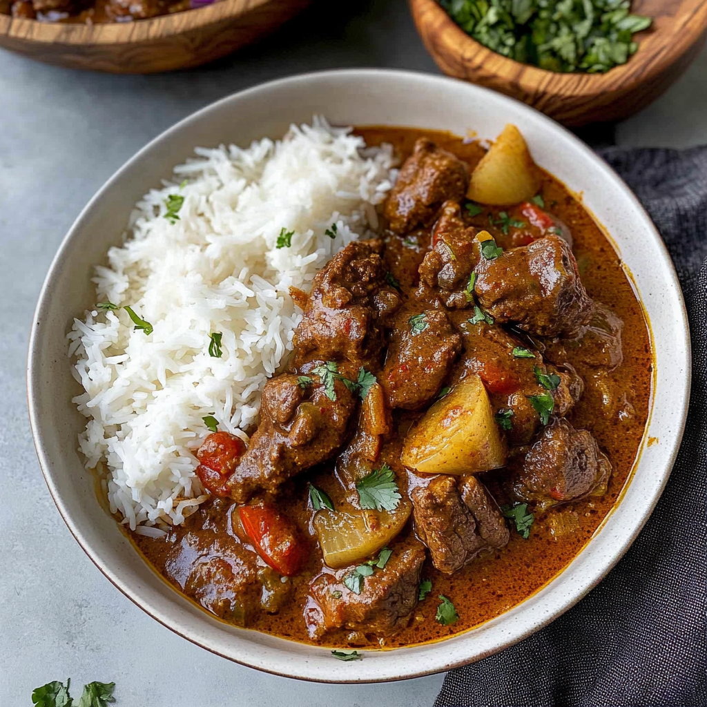 Recipe preparation for Slow Cooker Beef Coconut Curry