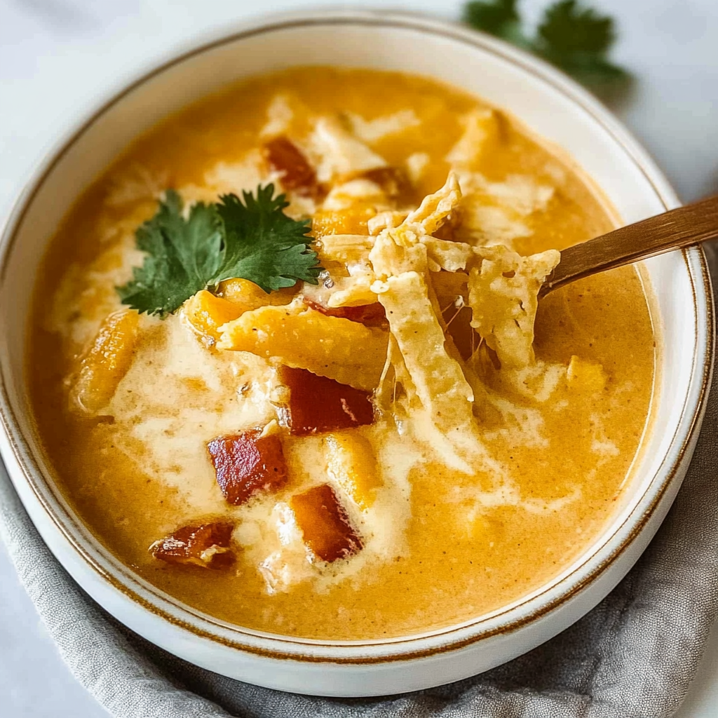 Recipe preparation for chicken enchilada soup