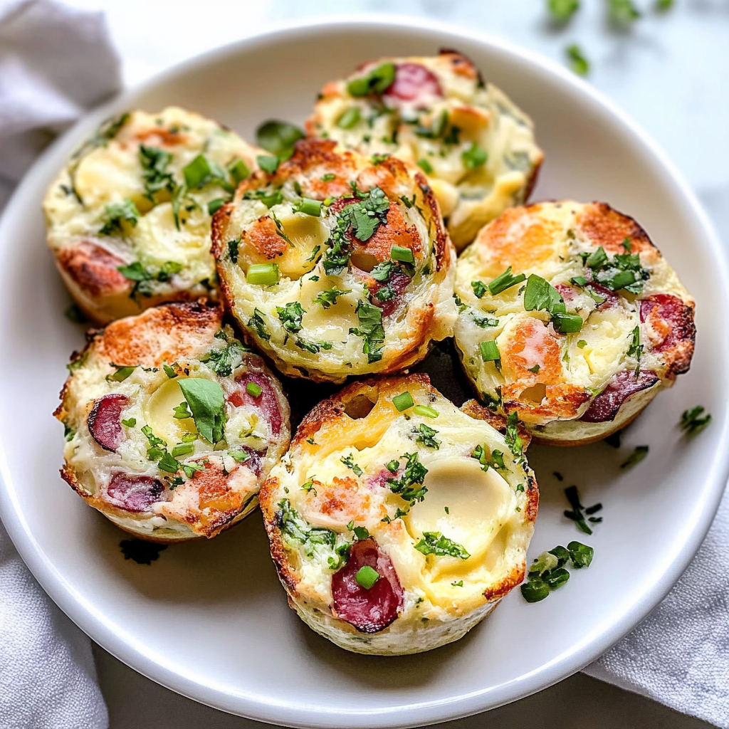 Recipe preparation for Egg White Muffins with Veggies
