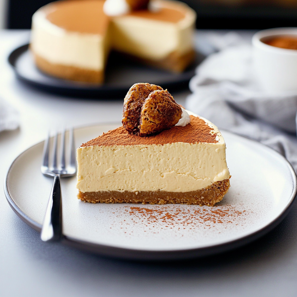 Recipe preparation for No-Bake Pumpkin Cheesecake with Gingersnap Crust
