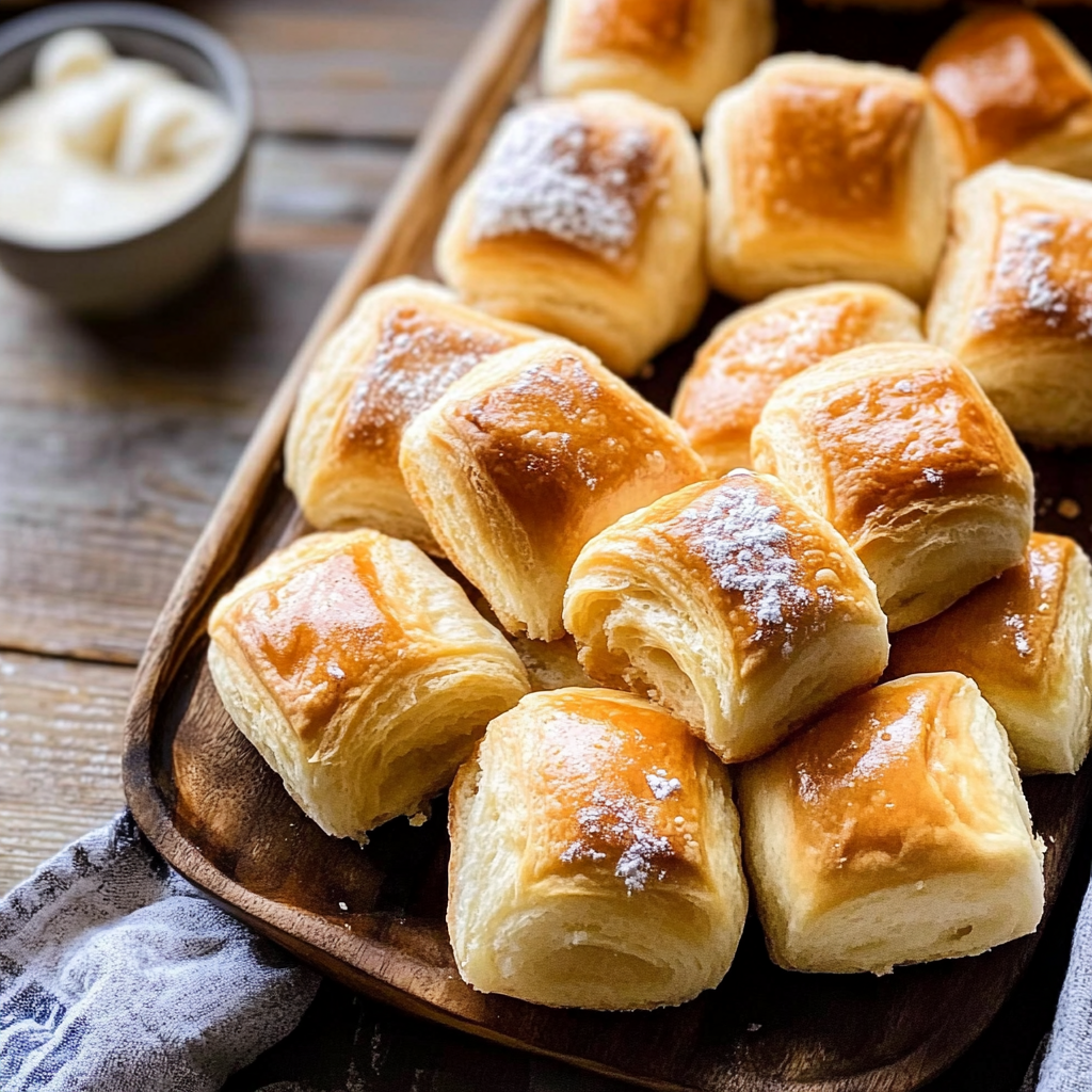 Recipe preparation for Salted Honey Dinner Rolls or Drop Biscuits