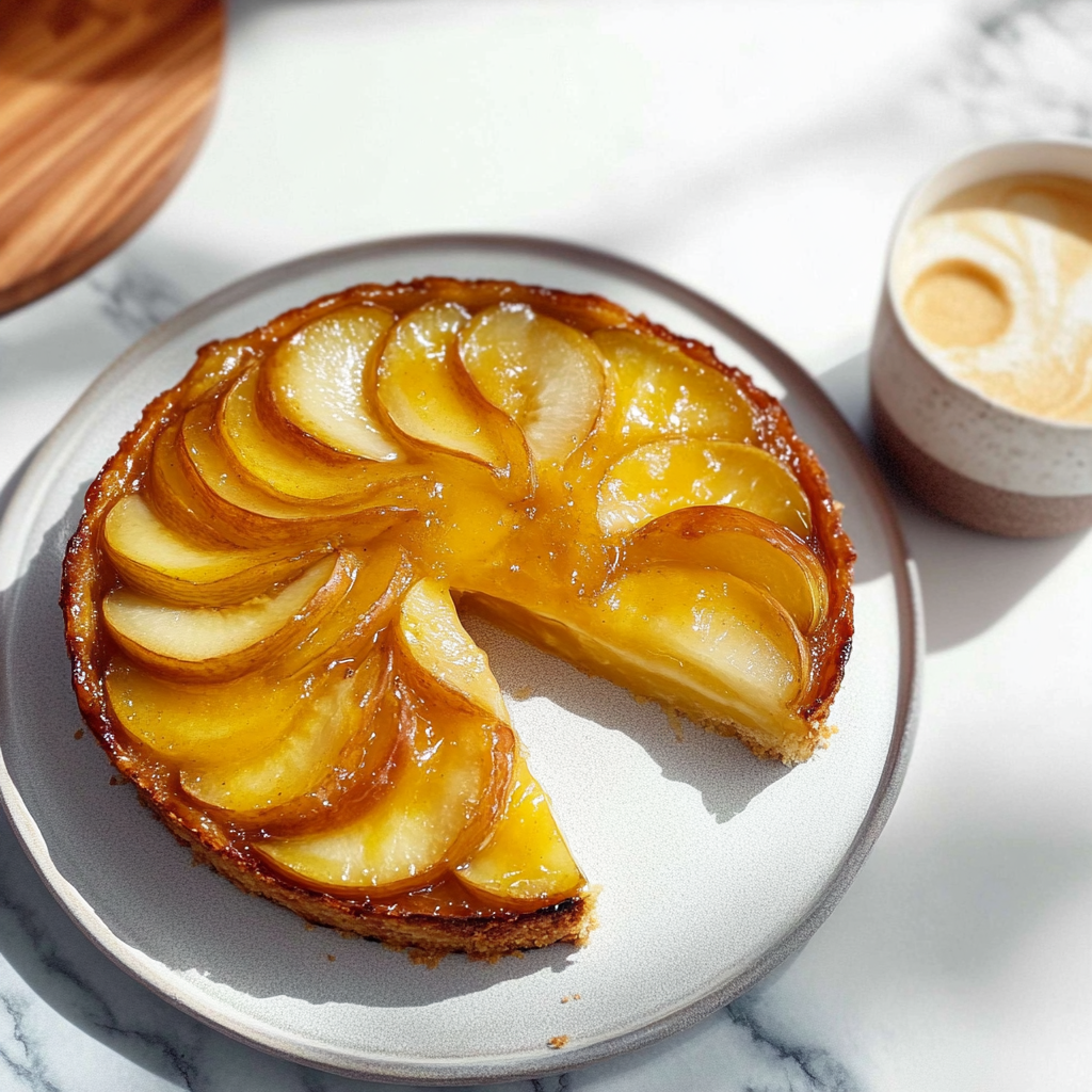 Recipe preparation for Warm Pear Tarte Tatin