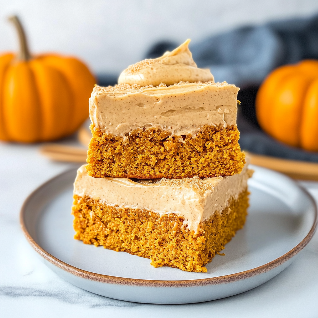 Recipe preparation for Pumpkin Bars with Brown Sugar Frosting