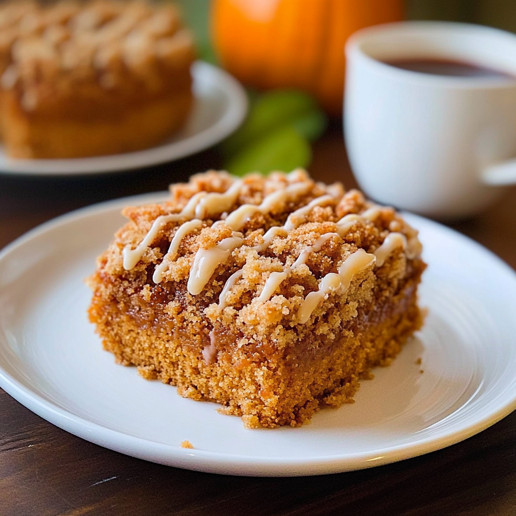 Recipe preparation for Moist Pumpkin Crumb Cake
