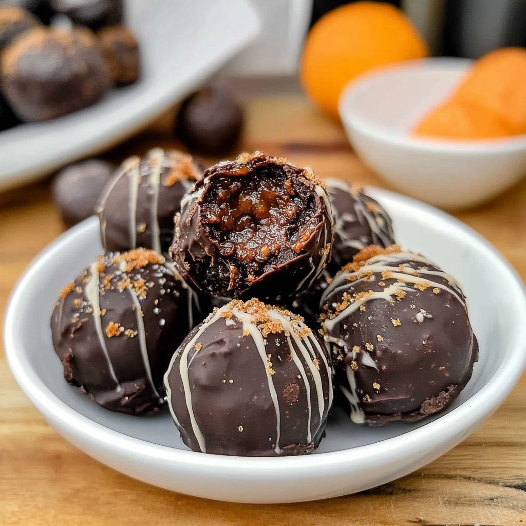 Recipe preparation for Healthy Pumpkin Truffles