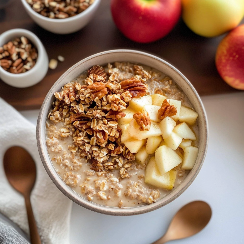 Recipe preparation for Cottage Cheese and Apple Breakfast Parfait