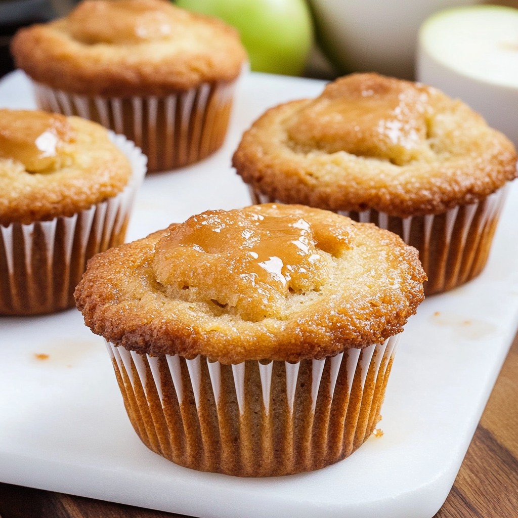Recipe preparation for Apple Cinnamon Cottage Cheese Muffins
