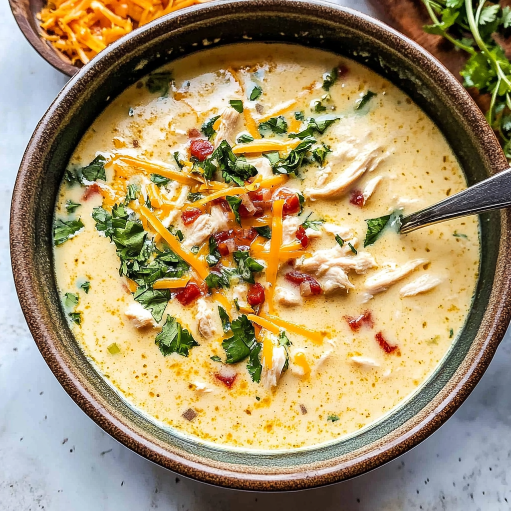 Recipe preparation for Creamy Crack Chicken Soup