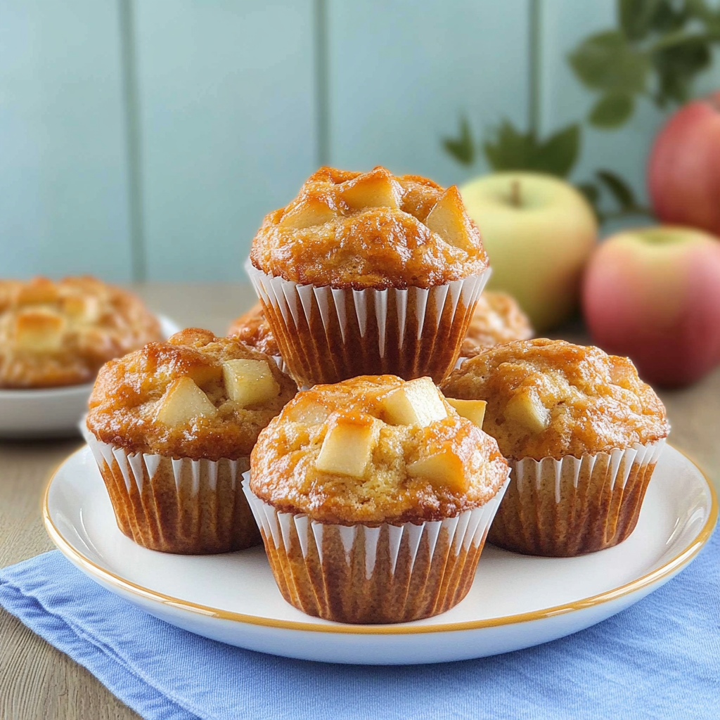 Recipe preparation for Apple Cheddar Savory Muffins