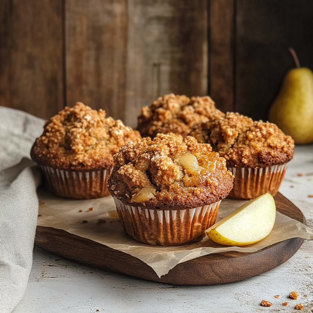 Recipe preparation for Chai Spiced Pear Muffins