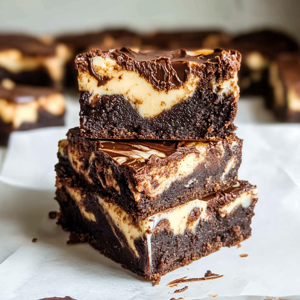 Recipe preparation for Cream Cheese Brownies