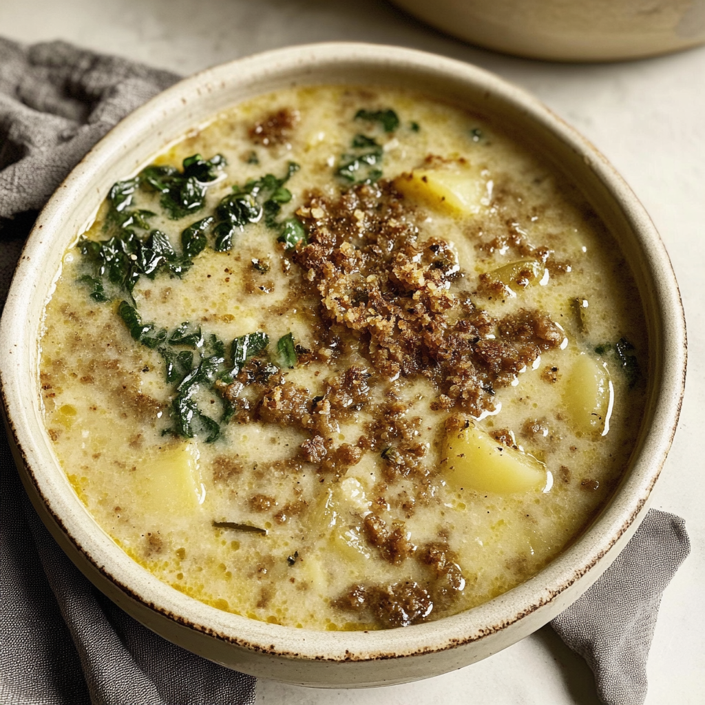 Recipe preparation for Slow cooker zuppa toscana