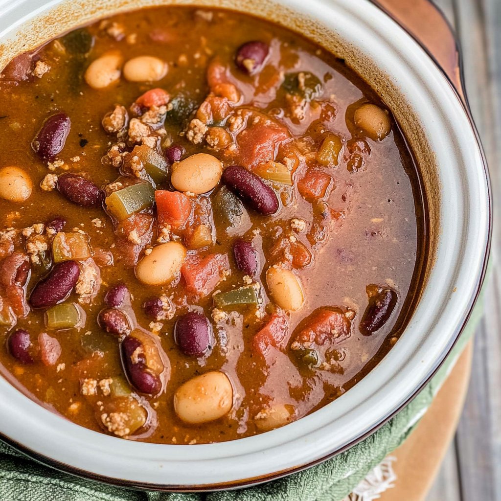 Recipe preparation for Slow Cooker Cajun 15 Bean Soup